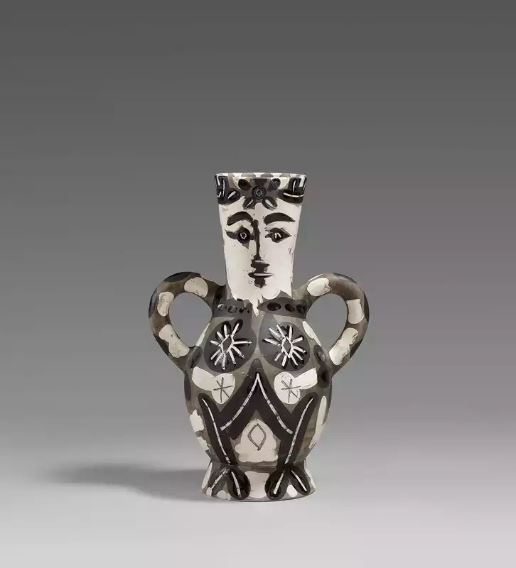 Vase with Two High Handles (1952) - A whimsical ceramic piece